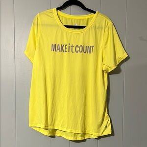 LuLaRoe Yellow Rise Athletic Short Sleeve Tee